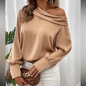 Luxe bishop sleeve business casual top